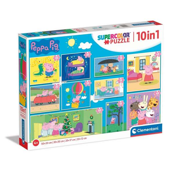 CLEMENTONI PUZZLE 10 IN 1 PEPPA PIG 